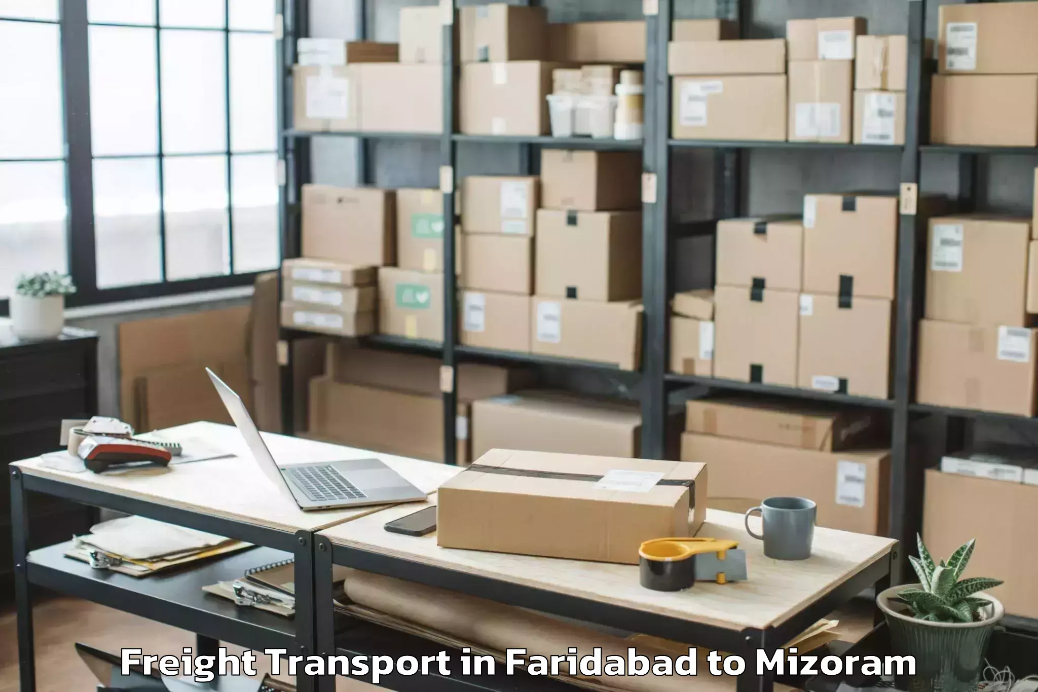 Expert Faridabad to Tlangnuam Part Freight Transport